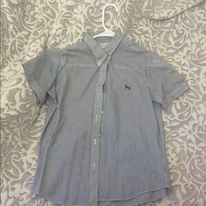 Ralph Lauren Blue Striped Short Sleeve Shirt